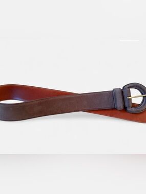 Leather Crossbody Strap in Coffee and Cognac